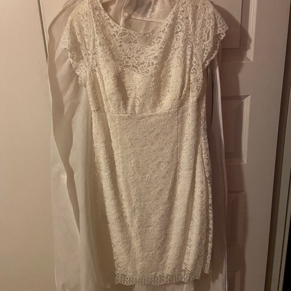 Wedding dress lace white David’s bridal